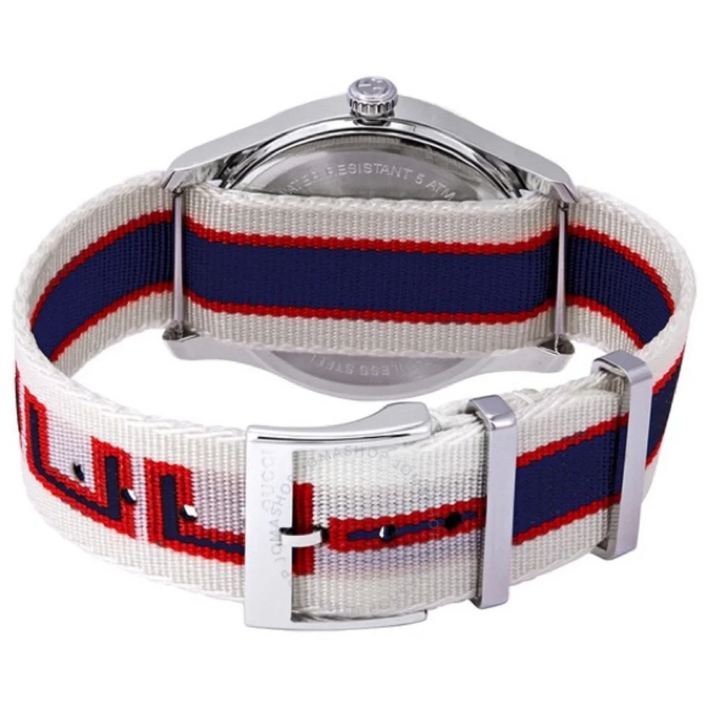 New “GUCCI” G-Timeless White/Red/Blue Dial Unisex Watch - Picture 2 of 8